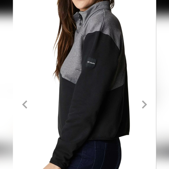 Columbia Women's Lodge Hybrid Pullover color black gray size XL - Picture 14 of 14